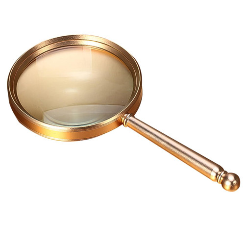KALLORY 1pc Reading Magnifier Magnifying Lens Reading Magnifying Glass Portable Magnifying Glass Portable Magnifier Metal Magnifying Glass Handheld Magnifying Glass Elder Yiwu Mini