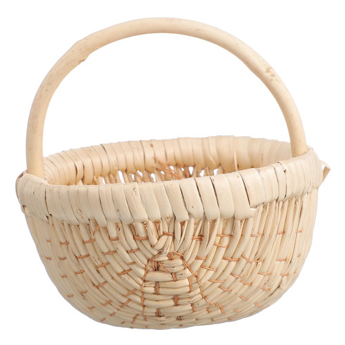 JOINPAYA 1Pc portable flower basket Wicker Picnic Basket Wicker Woven Baskets sundries organizer basket wicker basket wicker plant pot wicker picnic hamper rustic willow bride wooden apron