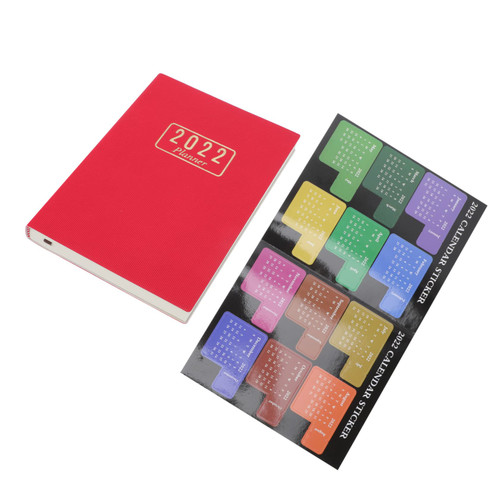 MAGICLULU 1 Set A5 Schedule Book 2022 Monthly Appointment Book Checklist Productivity Undated Planner Leather Appointment Book Appointment Notepad Office Notebook Student Paper The List