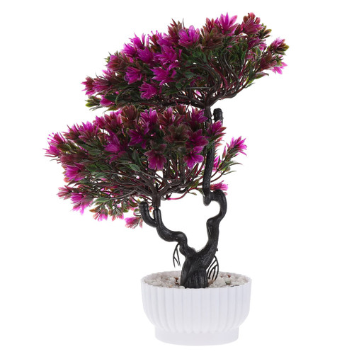 DOITOOL Potted Pine Small Artificial Bonsai Tree Fake Plant Potted House Plants Faux Bonsai for Home Indoor Decoration Office Windowsill Yard Desktop Display Trees Zen Decoration