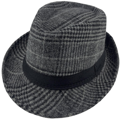 Unisex Timelessly Classic Manhattan Fedora Hat Short-Brim 20s Trilby Fedora-Hat