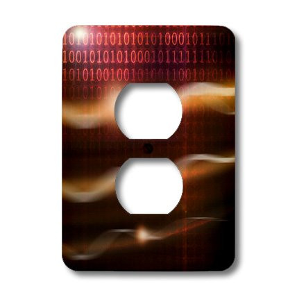 3dRose LLC lsp_41749_6 Cyberspace 0101010 - Binary Code, 2 Plug Outlet Cover