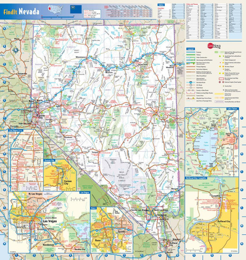 Gifts Delight Laminated 24x25 Poster: Road Map - Large Detailed Roads and Highways map of Nevada State with National Parks and All Cities Gifts Delight Laminated 24x25 Poster: Road Map - Large Detailed Roads and Highways map of Nevada State with National Parks and All Cities