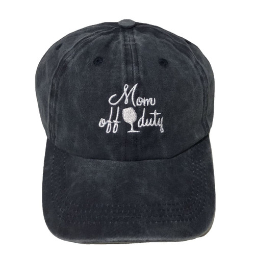 Mom Hat | Cute, Funny Fun Stitched Baseball Cap - Mom Birthday Gifts from Daugther and Son, Adjustable Snapback, Mom Gifts for Christmas, Thanksgiving, Mother's Day (Blue)