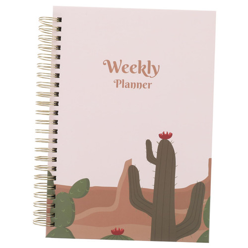 STOBOK Notebooks Notepad Note Pad Daily Planner Writing Notebook Schedule Planner to Do List Notebook Yearly Planner Notebook to Do Notebook School Notebook Paper Portable Student Cactus