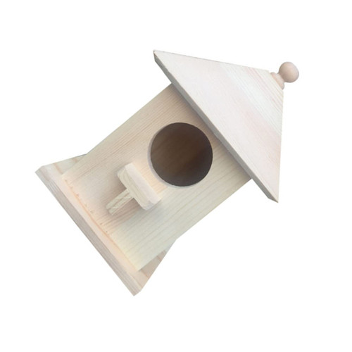 OFFSCH 1pc Hanging Outdoor Bird Outdoor Bird House Bird Feeders for Outside Log Cabin Kit Decorative Bird Feeder DIY Kits Paint for Wood Pet Bird Cage Child Solid Wood Bamboo Wooden House