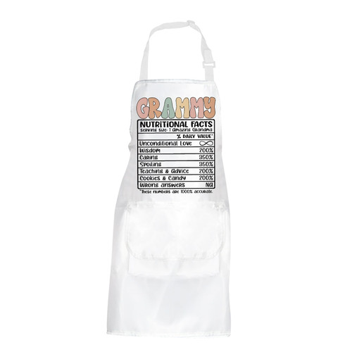 POFULL Grammy's Kitchen Gift Grammy Apron for Grandma Housewarming Gift (Grammy Nutrition Apron)