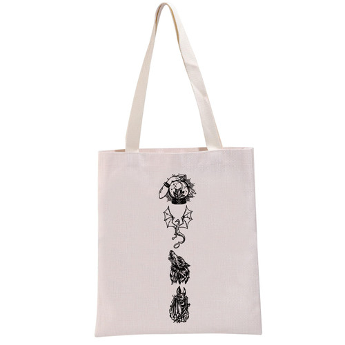 G2TUP Tracy Wolff Crave Series Gift Katmere Academy Logo Tote Bag Crave Series Handbag Vampire Romance Reader Gift (Katmere Academy TB)