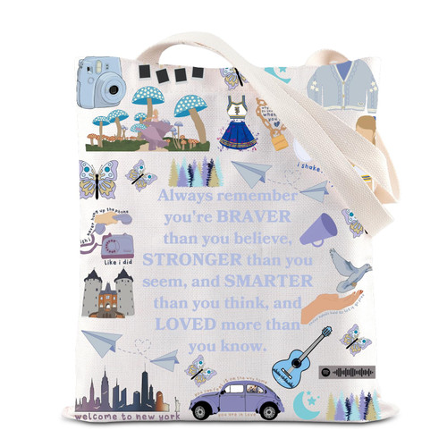 FOTAP Singer Music Lyric Inspired Tote Bag Singer Album Handbag Singer's Merch Singer Fan Canvas Tote Bag Gift for Music Lover Tote Bag (198*-NY) FOTAP Singer Music Lyric Inspired Tote Bag Singer Album Handbag Singer's Merch Singer Fan Canvas Tote Bag Gift for Music Lover Tote Bag (198*-NY)