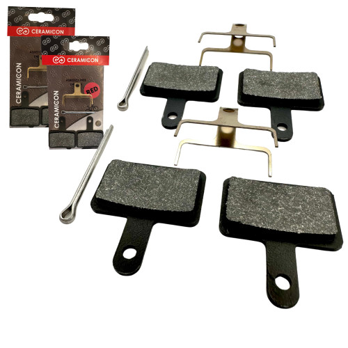 Ceramic-on B01s RED (Analogue to Shimano B05s) Reinforced Bicycle disc Brake Pads. 2 Pack 4 PCS Mountain Bike Brake Pads. Long-Lasting Bycicle Disk Brake Pads for Shimano Deore M525. Ebike Brake Pads Ceramic-on B01s RED (Analogue to Shimano B05s) Reinforced Bicycle disc Brake Pads. 2 Pack 4 PCS Mountain Bike Brake Pads. Long-Lasting Bycicle Disk Brake Pads for Shimano Deore M525. Ebike Brake Pads