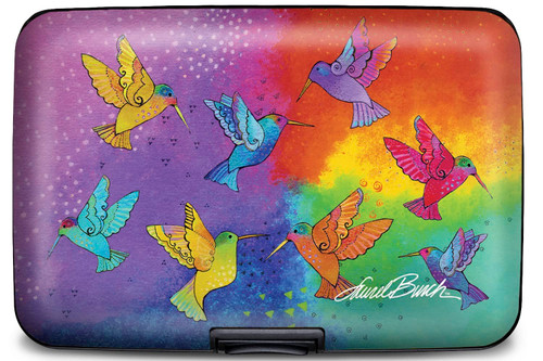 Monarque RFID Secure Armored Wallet, Laurel Burch Collection (Hummingbirds) Monarque RFID Secure Armored Wallet, Laurel Burch Collection (Hummingbirds)