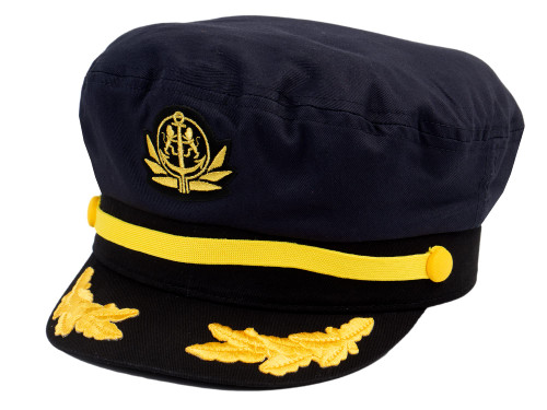 TOP HEADWEAR Mens Adjustable Captain's Cap - Navy