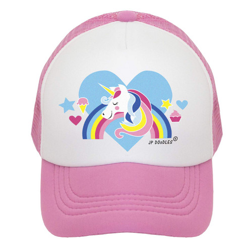 JP DOoDLES Unicorn Hat Kids Trucker Hat-49-LP