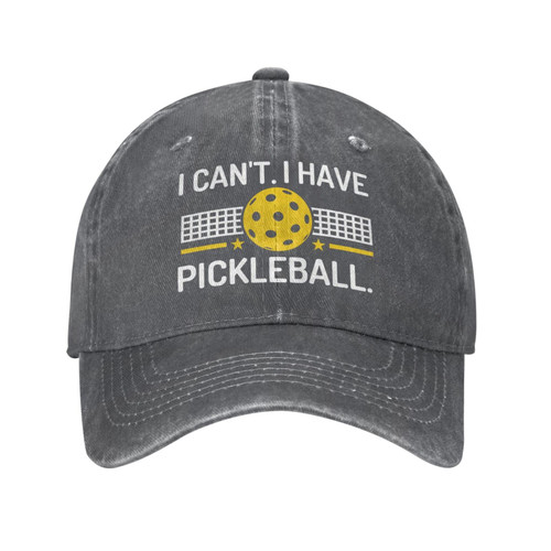 Tywonmy Pickleball Hat I Can't, I Have Pickleball Hat for Women Dad Hats Adjustable Hat Deep Heather