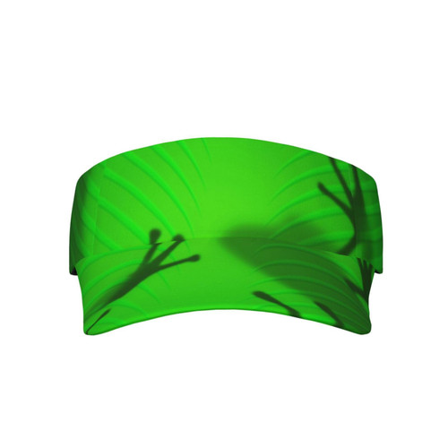 Sport Sun Visor Hats Tropical-Frog-Shadow-On-Leaf Adjustable Empty Top Baseball Cap Cotton Ball Caps for Women and Men Black