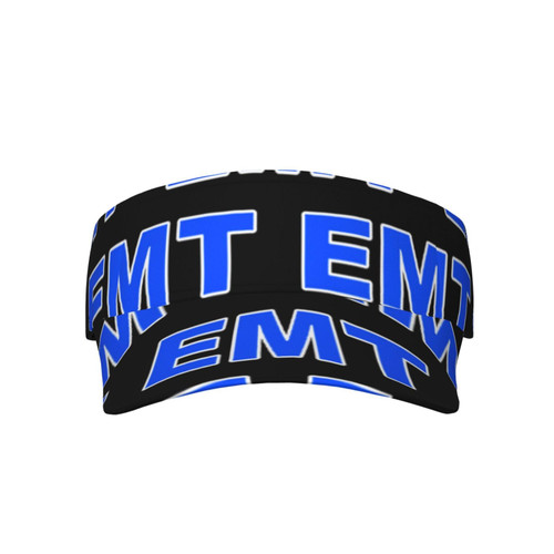 Sport Sun Visor Hats EMT-Emergency-Medical-Technician Adjustable Empty Top Baseball Cap Cotton Ball Caps for Women and Men Black