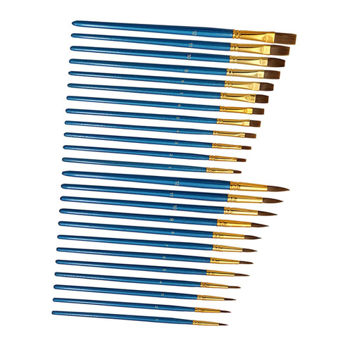 SEWACC 2 Oil Brush Round Paintbrush Professional Brush Nylon Paint Brush Miniature Brush Pointed Tip Paintbrush Detail Paint Brush Line Drawing Pen Brushes Watercolor Brush Wooden Pointy