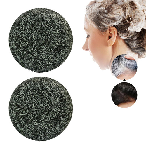 CISIV Humby Shampoo Bar for Gray Hair, Gray Hair Reverse Bar, Sundaz Pure Grey Hair Reverse Bar, Natural Grey Hair Removal Soap, Gray Gone Bar Shampoo, Gray Hair Removal Soap Bar-2pcs