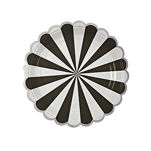 Meri Meri Black Fan Stripe Small Plates