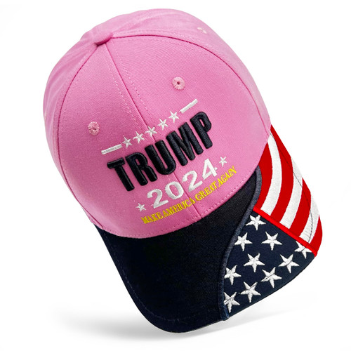 Trump 2024 Hat Donald Trump Hat Make America Great Again Hat MAGA 3D Embroidered Adjustable Baseball Cap Pink Trump 2024 Hat Donald Trump Hat Make America Great Again Hat MAGA 3D Embroidered Adjustable Baseball Cap Pink