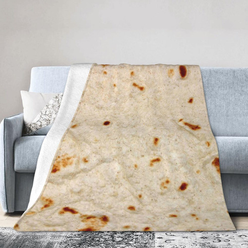 Tortilla Tacos Blanket Soft Warm Lightweight Throw Blanket Cozy Plush Bed Blanket for Bedroom Living Rooms Sofa Couch Bed Gifts 40"X30"