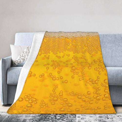 Beer Print Blanket Soft Warm Lightweight Throw Blanket Cozy Plush Bed Blanket for Bedroom Living Rooms Sofa Couch Bed Gifts 40"X30"