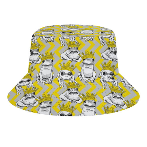 Frog Bucket Hat for Men Women, Funny Summer Beach Fishing Hat, Packable Outdoor Sun Fisherman Hat