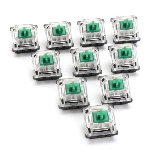 Sisenny 10PCS 3 Pin Green Switch for Mechanical Gaming Keyboard
