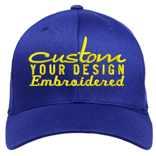 Custom Hats Design Your Own Baseball Cap Embroidered Baseball Hat Personalized Text Adjustable Men Women Blue