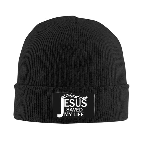 Jesus Christian Faith Cross Men and Women Slouchy Beanie Hats Winter Knitted Caps Soft Warm Ski Hat Unisex Skull Cap Black