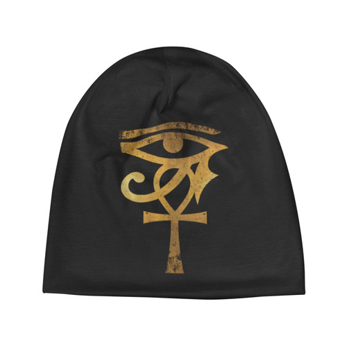 ONVOWO Egyptian-Eye-of-Horus-Ankh-Egypt-Archaeologist Black Beanie Hat for Men Women Winter Hats Knit Slouchy Hats Skull Cap