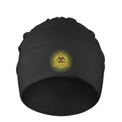 ONVOWO Eye of god All Seeing Eye of Horu Black Slouchy Beanie Hat for Men Women Men Skull Cap Winter Ski Knit Cap Hedging Hat