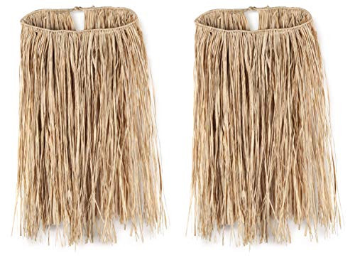 Beistle S50431-NAZ2 Child Raffia Hula Skirts 2 Piece, 22" x 20", Natural