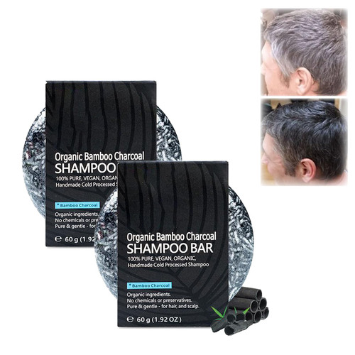 GDSAFS Daizymeus Soap, Sundaz Pure Grey Hair Reverse Bar, Gray Reverse Bar Soap, Mane Grey Reverse Bar Shampoo, Natural Grey Hair Removal Soap, Hair Darkening Shampoo Bar For Gray Hair (2pcs)