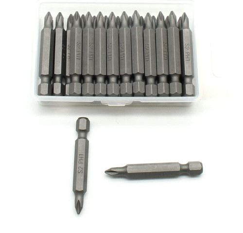 TMAX 25 pc PH1 Impact Ready Phillips 2 Inch Screwdriver Insert Bits Hex Shank