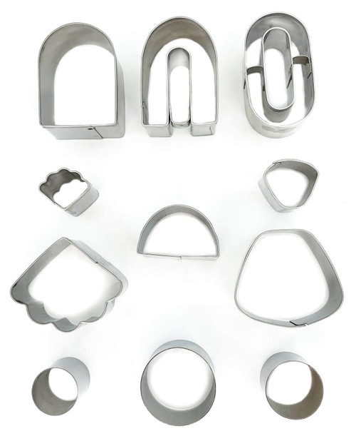 11Pcs Polymer Clay Cutters, iButliv Classic Shapes Clay Earring Cutters Molds for Polymer Clay Jewelry Pendant Necklace Making, Minimalist Geometric Shape Cookie Cutters
