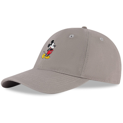 Disney Men's Baseball Cap, Mickey Mouse Adjustable Hat for Adult, Warm Grey, One Size