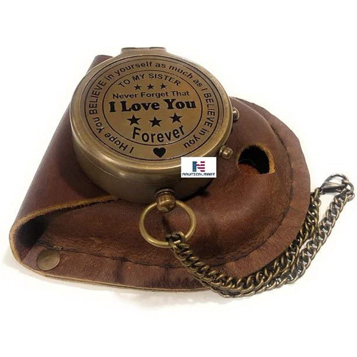 Nautical-Mart Brass Compass Gift to My Son Compass,My Son,to My Son,Son from Dad,Gift for Son,Father Son Gift,Mother Son Gift,Love Mom,Son from Mom, Love Dad (to My Sister)