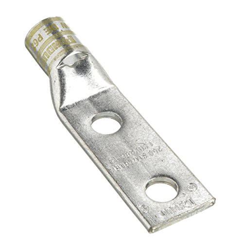 Panduit LCDX750-12-3 Flex Conductor Copper Compression Lug, 2 Hole, 777.7 kcmil Flex, 1/2-Inch Stud, 1.75-Inch Hole Spacing