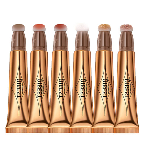 6 Colors Liquid Contour Beauty Wand,Face Concealer Contouring Highlighter and Bronzer Stick with Cushion Applicator Attached Easy to Blend,Long Lasting Smooth Natural Matte Finish, Lightweight Blendable Super Silky Cream Contour Stick