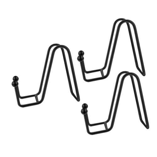 BIUDECO 3pcs Plate Holder Decorative Book Stand Easel Picture Frame Stand Easel Stands Photo Frame Easel Holders Plate Display Rack Metal Display Holder Desktop Iron Kitchen Plate