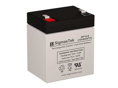 Unicell TL1245 F1 Replacement Battery - 12 Volt 5 AH F1 Terminal by SigmasTek