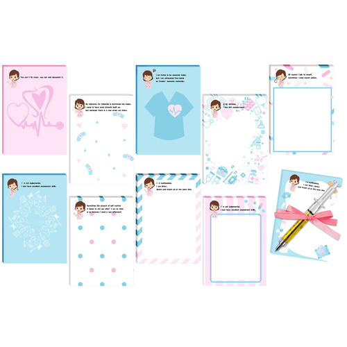 Whaline 20Pcs Funny Nurse Notepads and Pens Set with Ribbons, Nurse Appreciation Gifts, Nurse Sticky Notes Adhesive Sticky Notepads for Women Nurses Doctor Office Gift Supplies Whaline 20Pcs Funny Nurse Notepads and Pens Set with Ribbons, Nurse Appreciation Gifts, Nurse Sticky Notes Adhesive Sticky Notepads for Women Nurses Doctor Office Gift Supplies