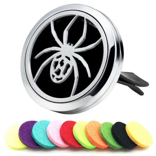Car Diffuser Vent Clip 30mm Aromatherapy Essential Oil Automotive Diffuser Air Fresheners Vent Clips Car Accessories for Women Birthday Gifts (Spider)