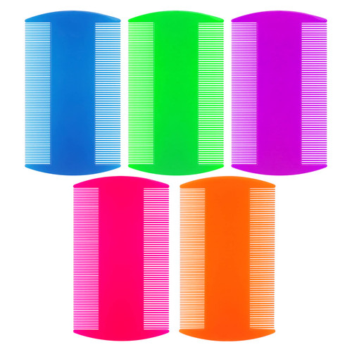 50 Pack Disposable Lice Combs Individually Wrapped, Dandruff Comb Remover Fine Tooth Hair Combs in Bulk, Lice Dandruff Removal Fine Tooth Hair Combs for Cats Dogs Puppy50 Pieces, 5Colors