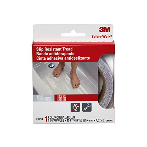 3M Safety 7640 Safety-Walk Tub and Shower Tread Tape, 1-Inch by 180-Inch, Clear