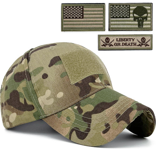 Masktide USA American Flag Patriotic Flex Fit Hat Camo American Flag Hat Flex Fit American Flag Baseball Caps for Men USA Flag Caps for Men USA Camo Hats for Men Woodland-LG