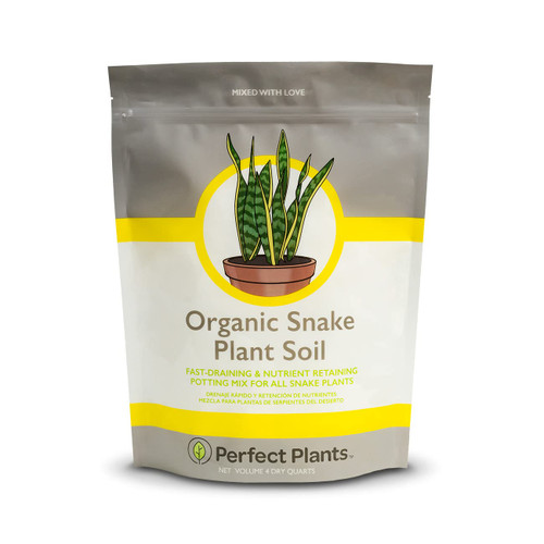 Perfect Plants Organic Snake Plant Soil in 4qt. Bag | Coco Coir Based Potting Mix Snake Plant Varieties