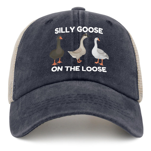 Funny Goose Trucker Hat Silly Goose On The Loose Hat Trucker Hat Women Funny Mesh Baseball Cap for Summer Funny Goose Trucker Hat Silly Goose On The Loose Hat Trucker Hat Women Funny Mesh Baseball Cap for Summer