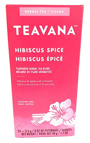 Teavana Hibiscus Spice Herbal Tea, 0.07 Oz, Pack of 24 Tea Bags